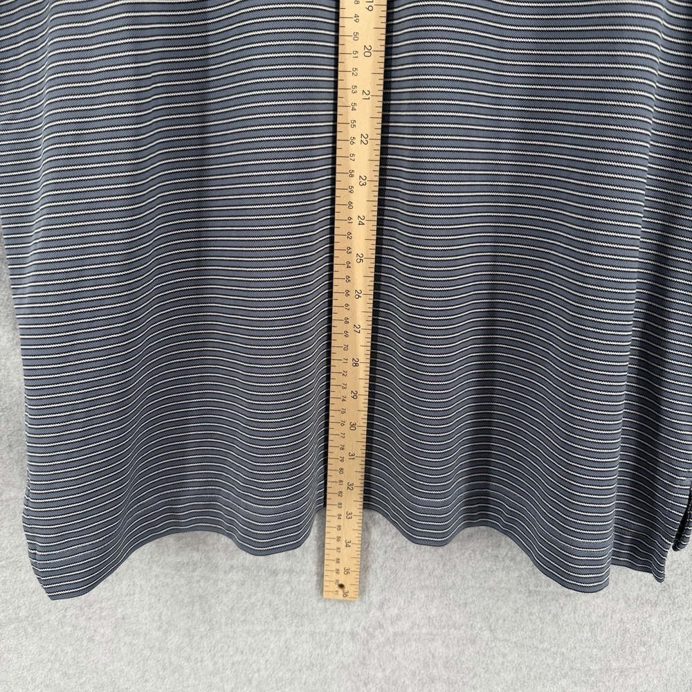FJ Foot Joy Mens XL Golf Polo Shirt Performance Black/Grey Stripe S/S Logo - Picture 10 of 10